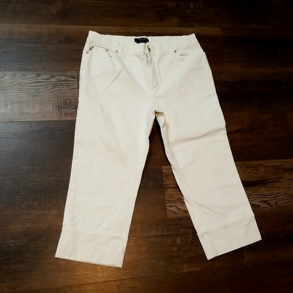 Izod cropped jeans, sz 14 petite, stretch